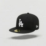 59Fifty Fitted Los Angeles Cap - White on Black
