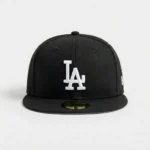 59Fifty Fitted Los Angeles Cap - White on Black - Billede 2