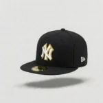 59Fifty Fitted New York Yankees Cap - White-Yellow on Black