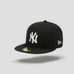 59Fifty Fitted New York Yankees Cap – White on Black