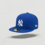 59Fifty Fitted New York Yankees Cap - White on Blue