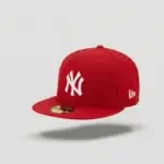 59Fifty Fitted New York Yankees Cap – White on Red