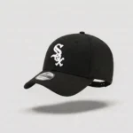 9Forty Chicago White Sox Cap Sock Side Patch - White on Black